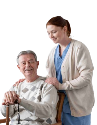 Happy Caregiver and Senior